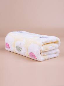 Dono 1 gói chăn thú cưng hoạt hình màu hồng bằng lông cừu san hô hình voi, thích hợp cho chó nhỏ/vừa, mèo, nhẹ cho mùa xuân/hè - Màu vàng - Xem 5