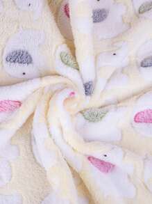 Dono 1 gói chăn thú cưng hoạt hình màu hồng bằng lông cừu san hô hình voi, thích hợp cho chó nhỏ/vừa, mèo, nhẹ cho mùa xuân/hè - Màu vàng - Xem 7