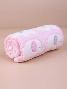 PETSIN 1pc Coral Fleece Elephant Pink Cartoon Pet Blanket, Suitable For Cats/Small-Medium Dogs, Lightweight Throw Blanket For Spring/Summer