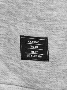 GENTILAND Men Colorblock Patched Detail Drawstring Hoodie - Multicolor - View 4