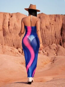 Vestido cover up con estampado - Multicolor - Ver 4