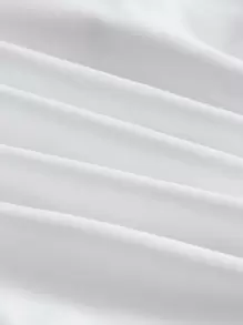 SHEIN ICON Camiseta crop con lentejuelas con patrón de estrella - Blanco - Ver 3