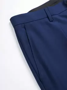 Manfinity Mode Men 1pc Single Button Blazer & 1pc Suit Trousers - Navy Blue - View 6