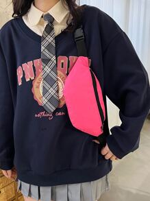 Medium Waist Bag Solid Colour - Hot Pink - View 4