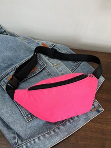 Medium Waist Bag Solid Colour - Hot Pink - View 6