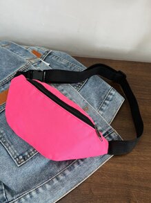 Medium Waist Bag Solid Colour - Hot Pink - View 8