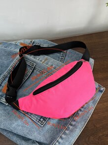 Medium Waist Bag Solid Colour - Hot Pink - View 12