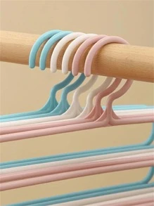 1pc Plastic Hanger, Modern Solid Color Multifunctional Durable Clothes Hanger For Home - Multicolor - View 7