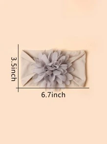 5入組女嬰花朵裝飾髮帶 - 彩色 - 查看 4