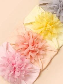 5入組女嬰花朵裝飾髮帶 - 彩色 - 查看 6