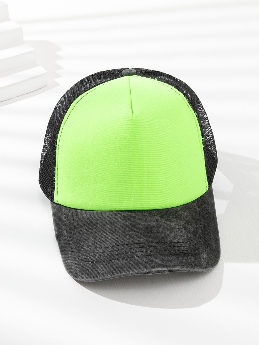 1入組女士雙色復古網眼棒球帽 - 彩色 - 查看 1