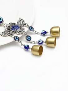 1 carillón de viento de aleación de cobre, búho Vintage y decoración de mal de ojo colgante de pared - Multicolor - Ver 5