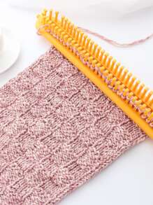 1pc Plastic Knitter, Modern Yellow Knitting Tool For DIY - Yellow - View 1