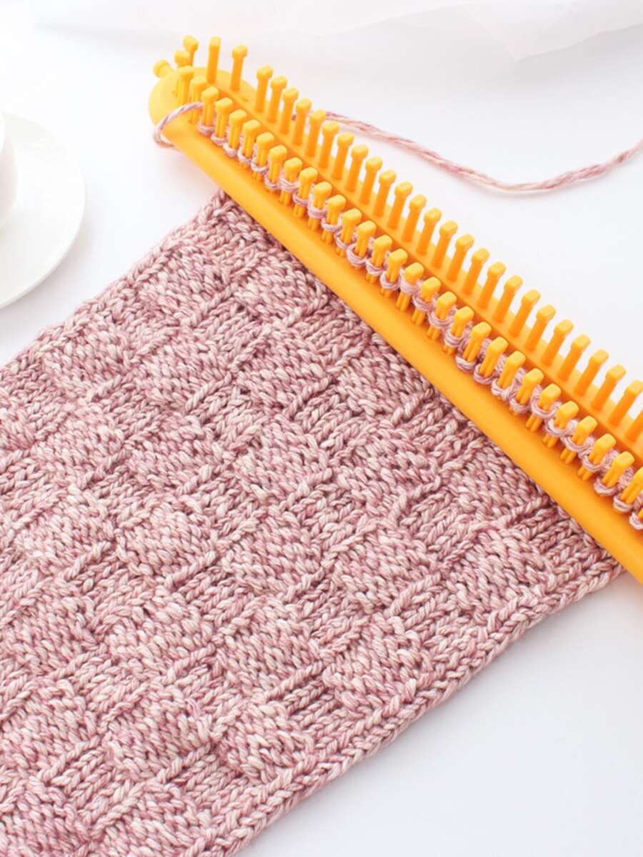 1pc Plastic Knitter, Modern Yellow Knitting Tool For DIY - Yellow - View 1