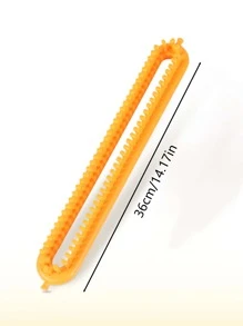 1pc Plastic Knitter, Modern Yellow Knitting Tool For DIY - Yellow - View 2