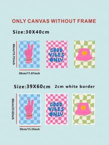 3 Pieces, Quotes Hippie Abstract Letter Flower Pattern Posters, Used For Artistic Decoration Of Living Room, Bedroom, And Study Wall Arts, Frameless - Multicolor - View 4