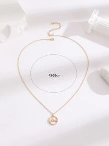 1 vòng cổ mặt dây chuyền biểu tượng chòm sao đính đá Zirconia - Vàng - Xem 4