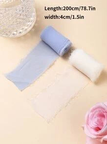2 cuộn/bộ Vải Không dệt Gói Quà Ruy Băng, Nguyên Viền Dây Tóc Ruy Băng Cho Tiệc Cưới - Nhiều màu - Xem 2