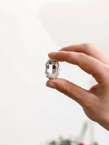 20pcs/set Artificial Crystal DIY Accessory, Modern Heart & Water-drop Shaped Garment Decoration Excipient For Crafts - White - View 3