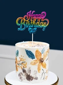 1 Bánh Nhựa Nước Quai, Hiện Đại Ombre Nơ & Chữ Cái Hình Bánh Hàng Đầu Trang Trí Tiệc Sinh Nhật - Nhiều màu - Xem 2