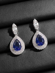 cái/bộ Sang Trọng Đính Đá Cubic Zirconia Trang Trí Hình Giọt Nước Bộ Trang Sức Dành Cho Nữ Dự Tiệc - Nhiều màu - Xem 5