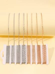 8 cái/bộ Dây chuyền DIY thời trang dành cho nữ để làm đồ trang sức DIY - Nhiều màu - Xem 1