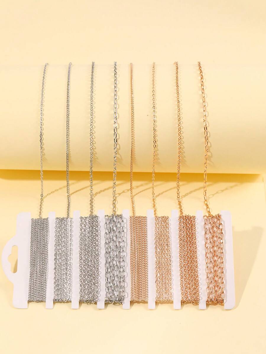 8 cái/bộ Dây chuyền DIY thời trang dành cho nữ để làm đồ trang sức DIY - Nhiều màu - Xem 1