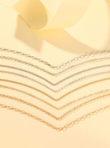 8 cái/bộ Dây chuyền DIY thời trang dành cho nữ để làm đồ trang sức DIY - Nhiều màu - Xem 4