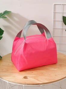 1 Túi Đựng Đồ Ăn Trưa Polyamide, Hoạt Hình Dễ Thương Họa Tiết Thỏ Có Thể Tái Sử Dụng Túi Đựng Đồ Ăn Trưa Cho Văn Phòng Làm Việc Trường Dã Ngoại Bãi Biển - Màu Hồng Tươi - Xem 3