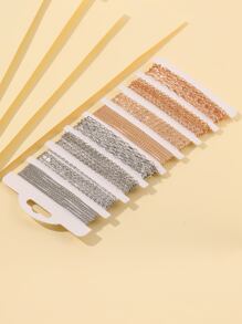 8 cái/bộ Dây chuyền DIY thời trang dành cho nữ để làm đồ trang sức DIY - Nhiều màu - Xem 6