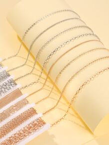 8 cái/bộ Dây chuyền DIY thời trang dành cho nữ để làm đồ trang sức DIY - Nhiều màu - Xem 8