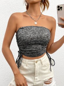 SHEIN EZwear 雜色針織抹胸上衣