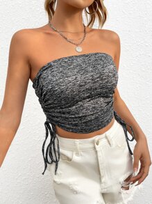 SHEIN EZwear 雜色針織抹胸上衣