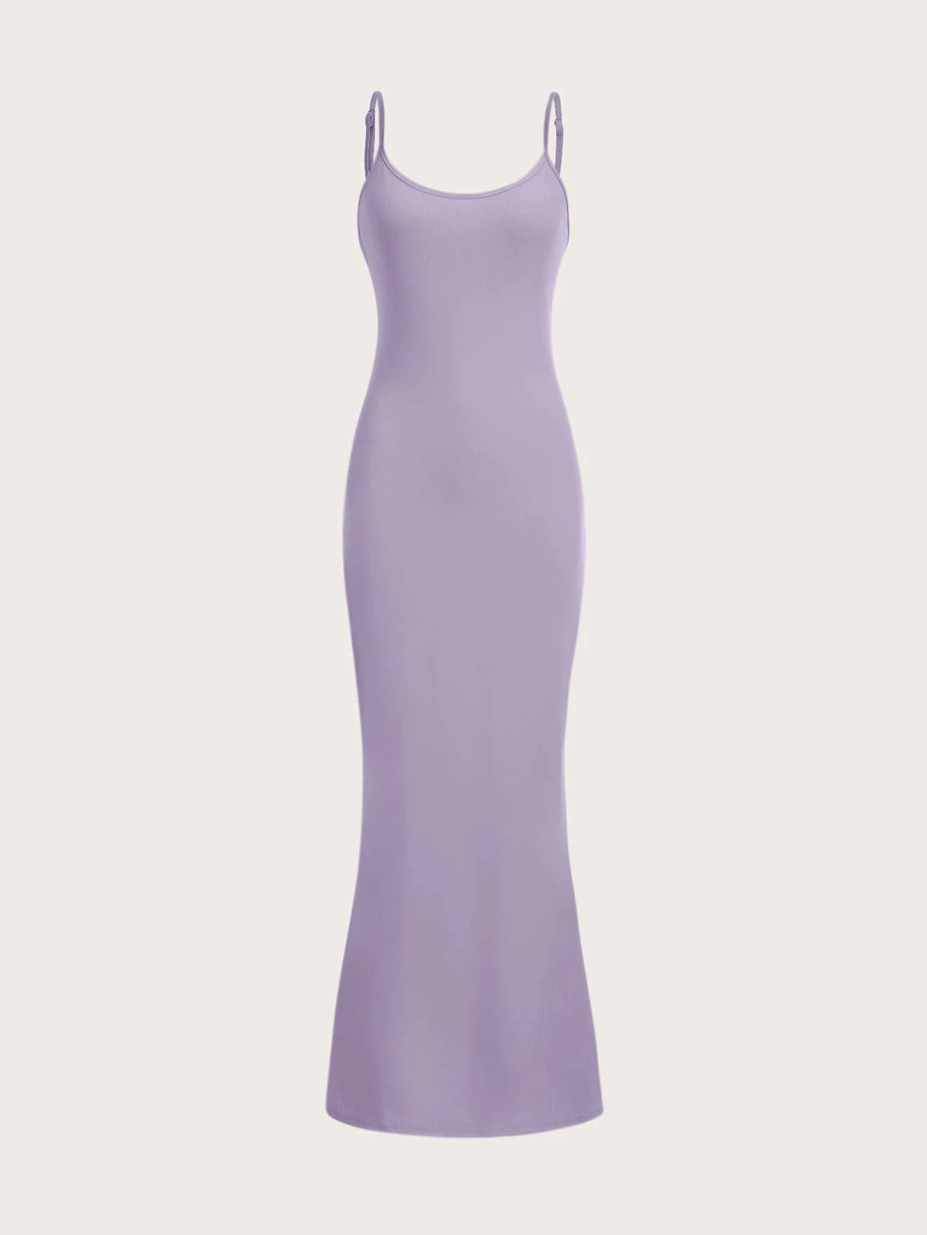 SHEIN EZwear 素色魚尾裙下擺吊帶洋裝 - 紫色 - 查看 1
