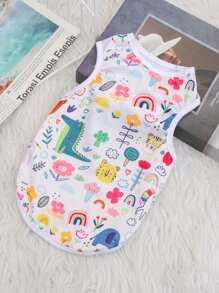 1PC Đồ Họa Hoạt Hình Bể Thú Cưng Cho Mèo Và Chó Cho Mùa Hè - Nhiều màu - Xem 2