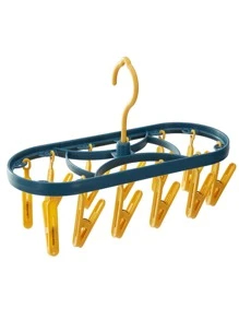 1 pieza tendedero de plástico, tendedero de calcetines nórdicos de dos tonos para el hogar - Multicolor - Ver 1