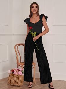 SHEIN Frenchy Áo thun nữ Xù màu trơn Giải trí - màu đen - Xem 4