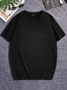 EmjaysDream Manfinity EMRG 男士棉骷髏和標語圖案T恤 - 黑色 - 查看 3