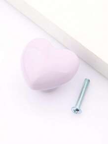 1 Núm Ngăn Kéo Hình Trái Tim, Tay Cầm Ngăn Kéo Bằng Sứ Đơn Giản Màu Trơn Cho Hộ Gia Đình - Màu tím - Xem 4