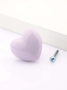 1 Núm Ngăn Kéo Hình Trái Tim, Tay Cầm Ngăn Kéo Bằng Sứ Đơn Giản Màu Trơn Cho Hộ Gia Đình - Màu tím - Xem 5