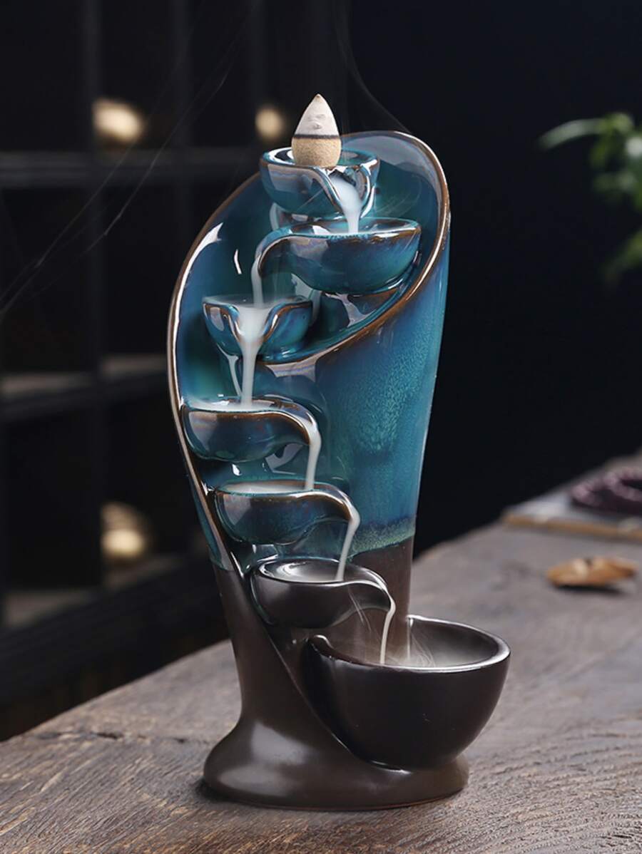 1 Bình Hương Đất Sét Polymer, Bình Hương Hiện Đại Cho Gia Đình - Màu xanh lam - Xem 1