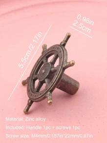 Rudder Shaped Drawer Knob - Bronze - View 6