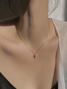 1 Vòng Cổ Thời Trang Đính Kim Cương Giả Túi Đeo Chéo Cho Nữ Cho Cuộc Sống Hàng Ngày - Vàng - Xem 1