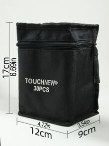 30pcs Mixed Color Marker Pen With Storage Bag, Simple Multi-purpose Permanent Marker For Office, School, Drawing, Writing - Beige - View 7