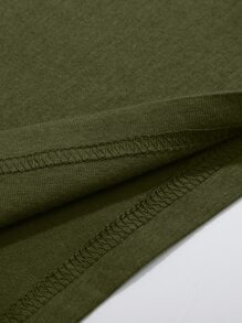 INAWLY Camiseta con estampado de árbol, blusas gráficas para mujeres - Verde militar - Ver 4