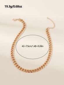 1 vòng cổ hợp kim quyến rũ cho phụ nữ cho cuộc sống hàng ngày - Hoa hồng vàng - Xem 3