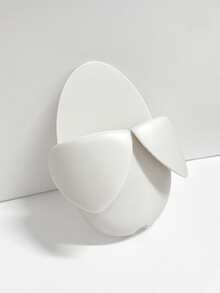 1pc Wall Mounted Adhesive Phone Charger Stand - White - View 2