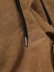 Manfinity Homme 男款鬆身花朵和字母印花抽繩腰短褲 - 棕色 - 查看 7