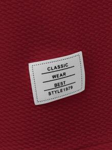 Manfinity VCAY Men Letter Patched Tank Top - Burgundy - View 5