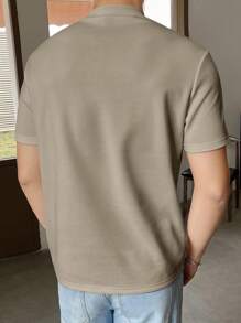 SWAVVY Men Solid Mock Neck Tee, Summer